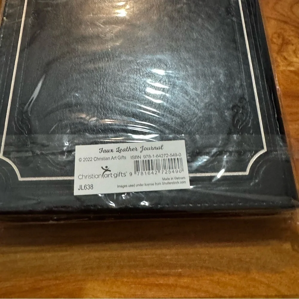 Classic Faux Leather Journal Be Strong Josh. 1:9 Black Zip Notebook Brand New